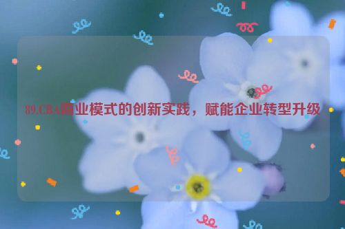 89.CBA商业模式的创新实践，赋能企业转型升级